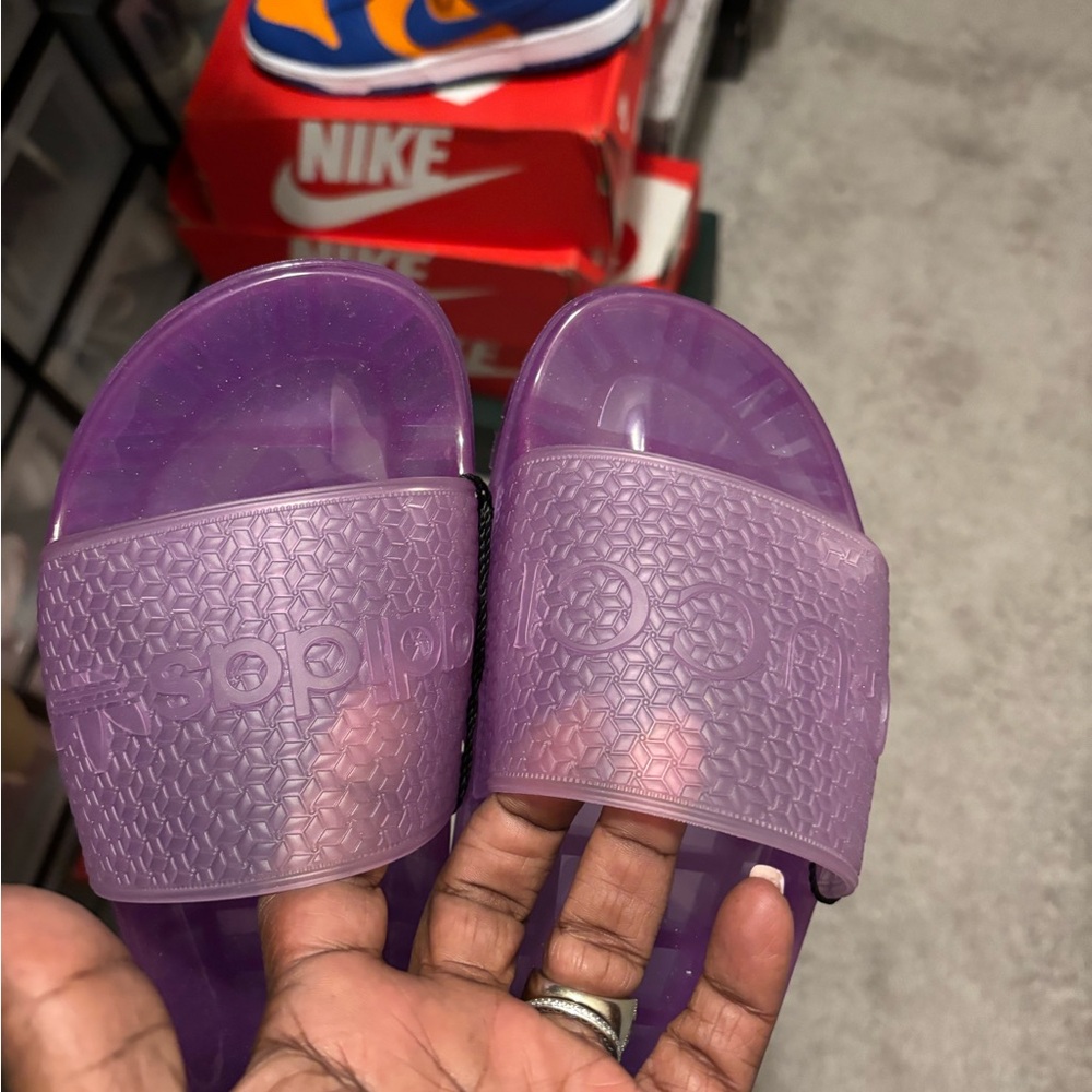 Gucci Purple Slide Sandals